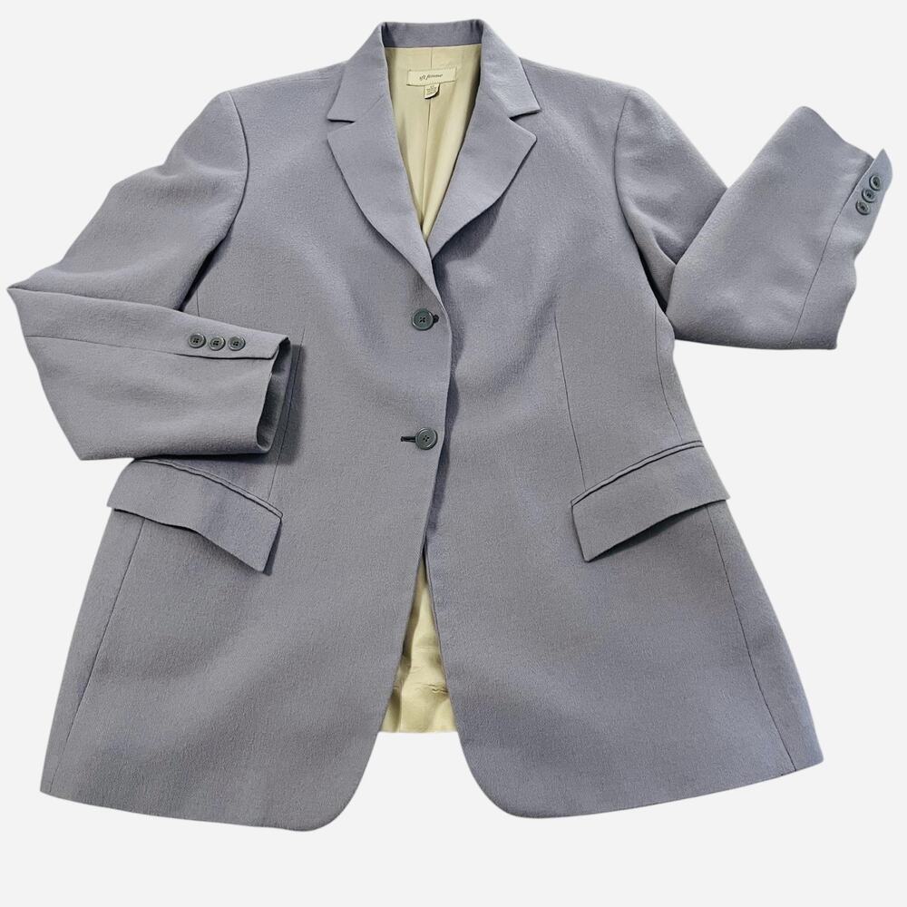 SFI Femme Blazer Womens 12 Camelhair Loro Piana Fabric Herringbone Pastel Purple